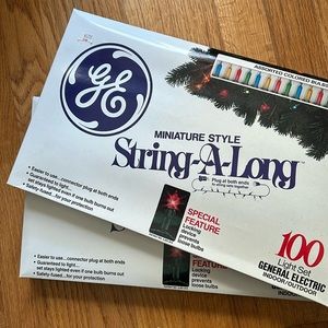 NWT Christmas Lights multi colored 100 bulbs Lot of 2